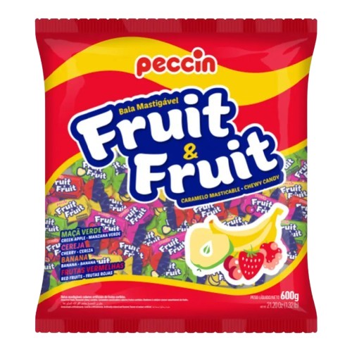 BALA PECCIN FRUIT E FRUIT SORTIDA 400 G
