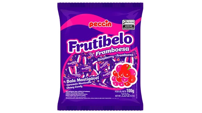 BALA PECCIN FRUTIBELO FRAMBOESA 400 G