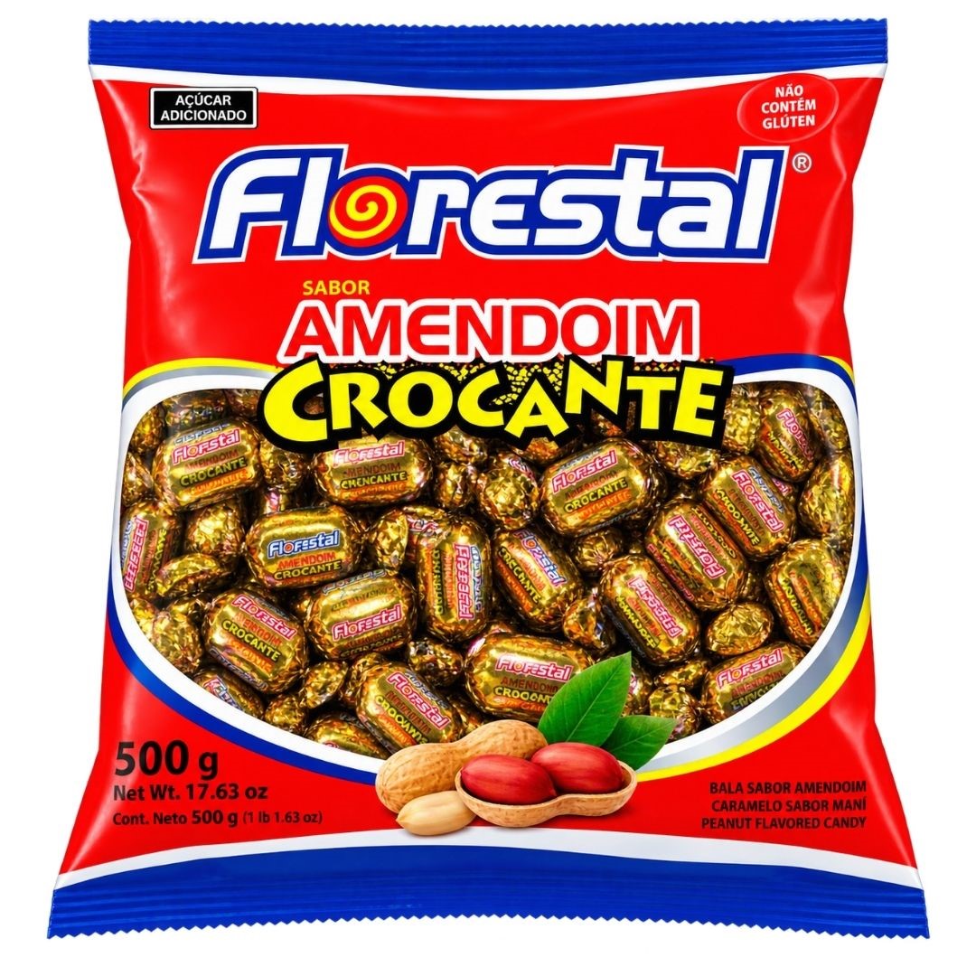 BALA AMENDOIM CROCANTE FLORESTAL 500 G