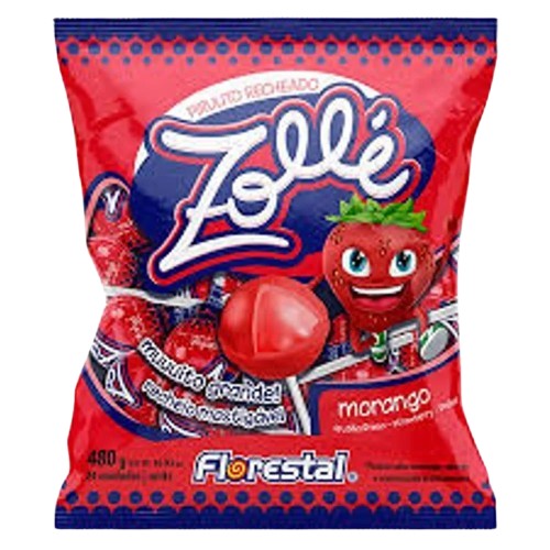 PIRULITO ZOLLE MORANGO 480 G