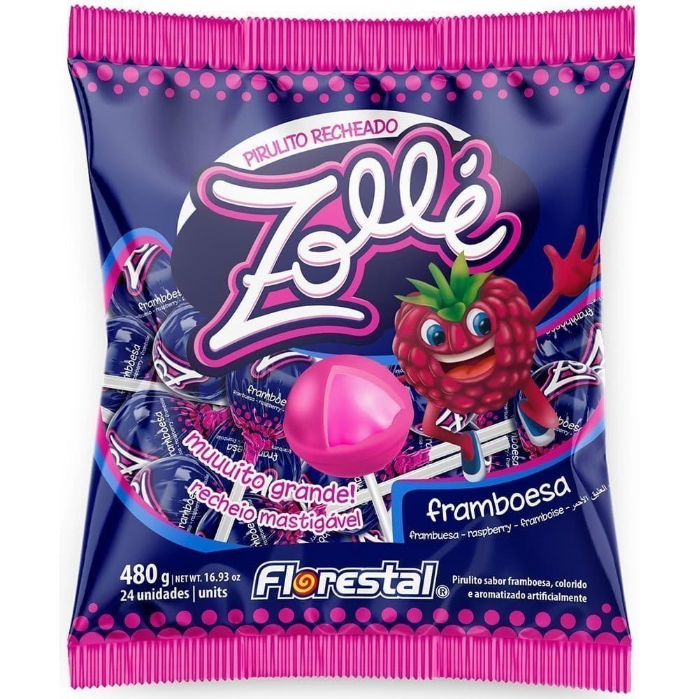PIRULITO ZOLLE FRAMBOESA 480 G
