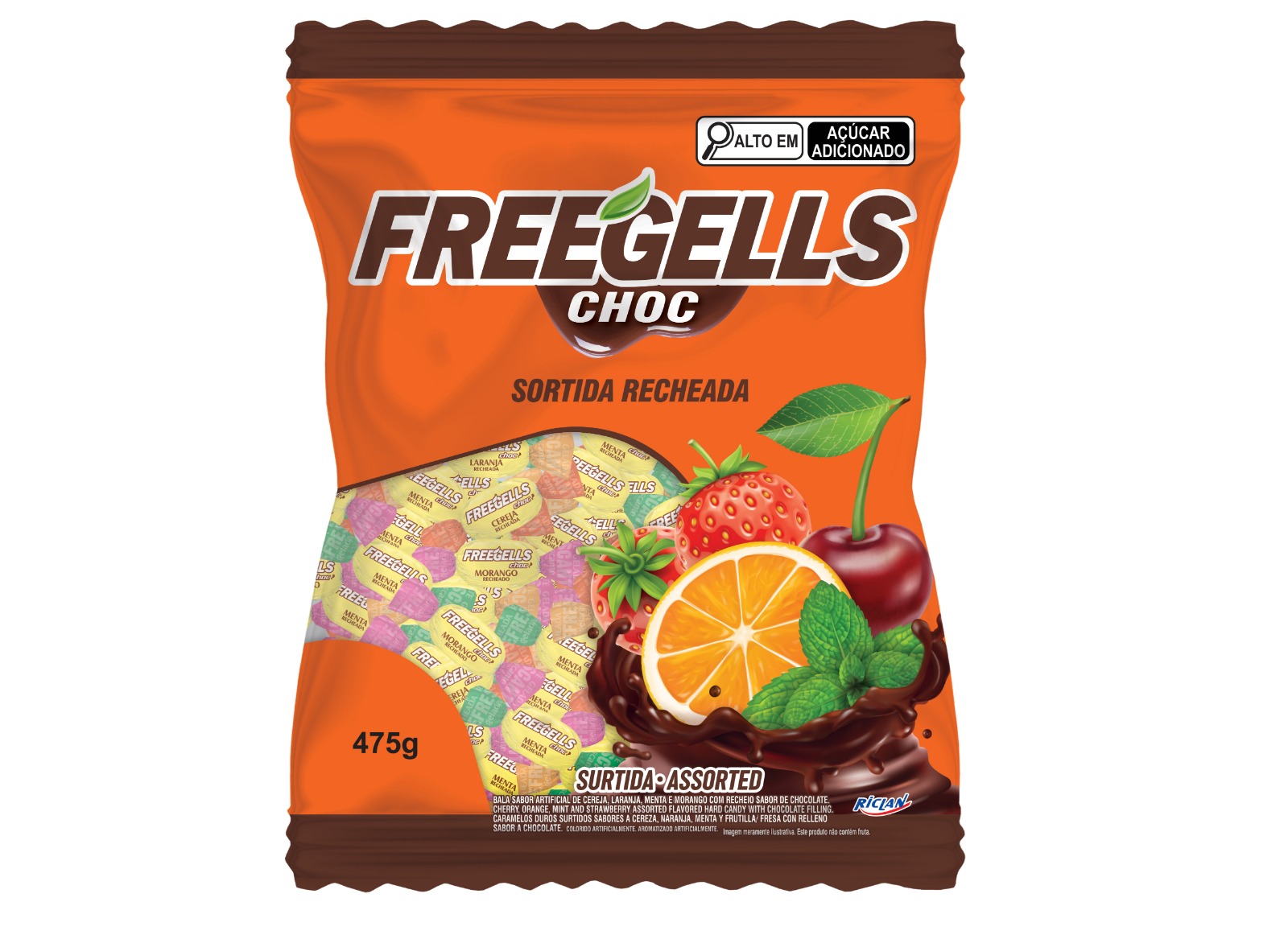 BALA FREEGELLS SORTIDA CHOCOLATE 475 G