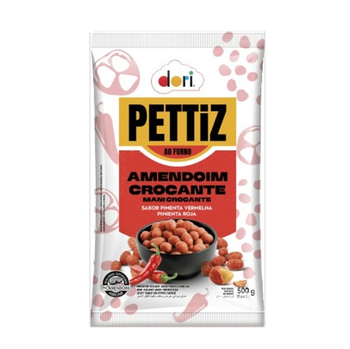 AMENDOIM PETTIZ PIMENTA VERM DORI 500 G