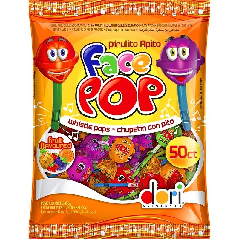 PIRULITO DORI FACEPOP APITO 450 G