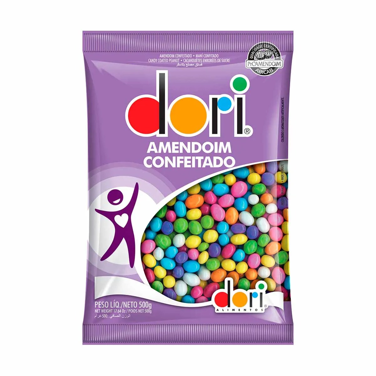 AMENDOIM COLORIDO CONFE. DORI 500 G