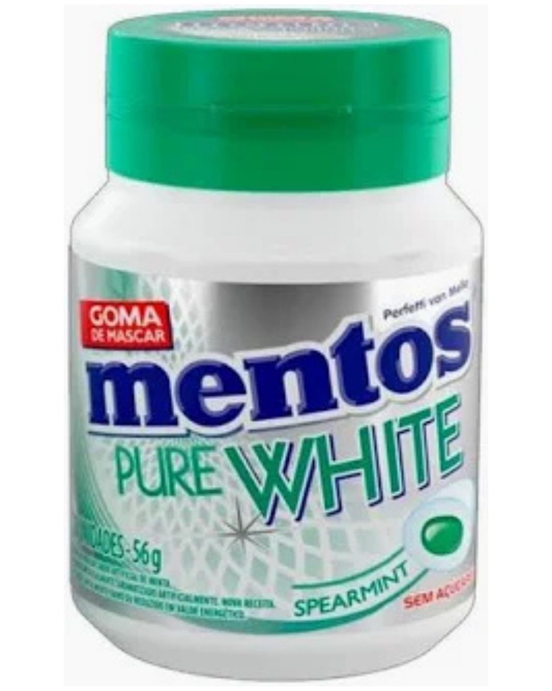 MENTOS GOMA GARRAFINHA WHITE SPEAR. 56G