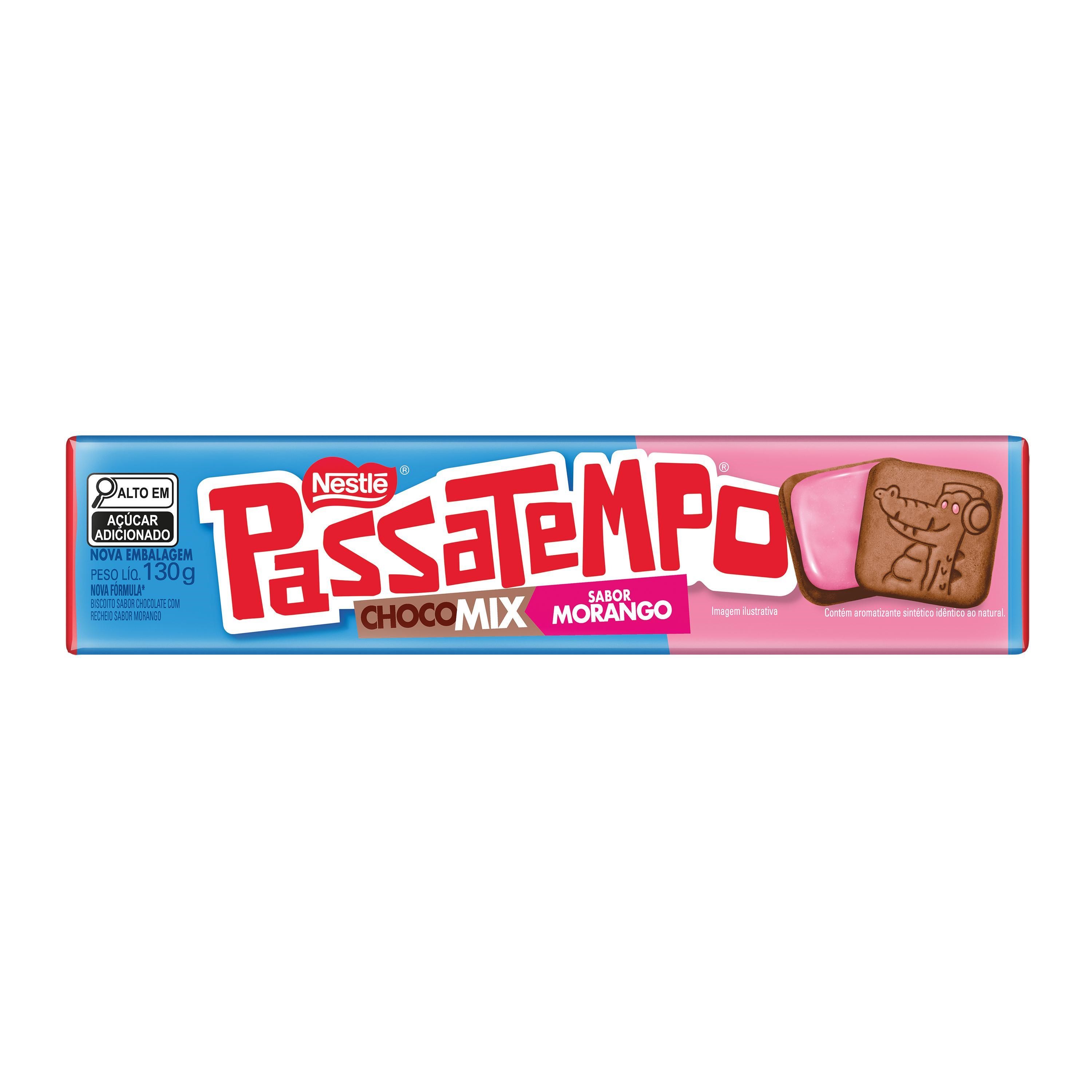 BISCOITO PASSATEMPO RECHE MIX MOR 130G