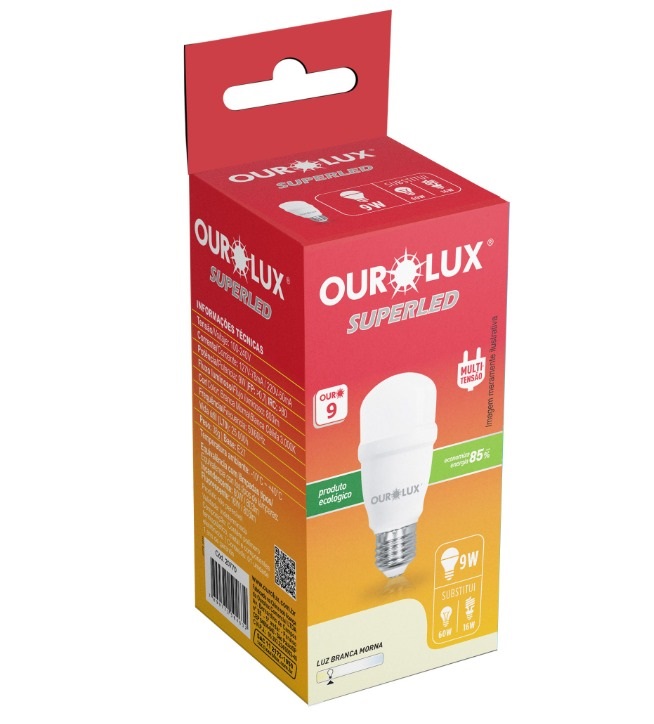 LAMPADA SUPERLED OUROLUX MINI 9W 3000K