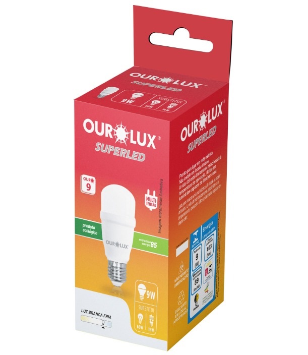 LAMPADA SUPERLED OUROLUX MINI 9W 6500K