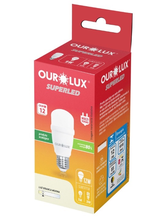LAMPADA SUPERLED OUROLUX MINI 12W 3000K