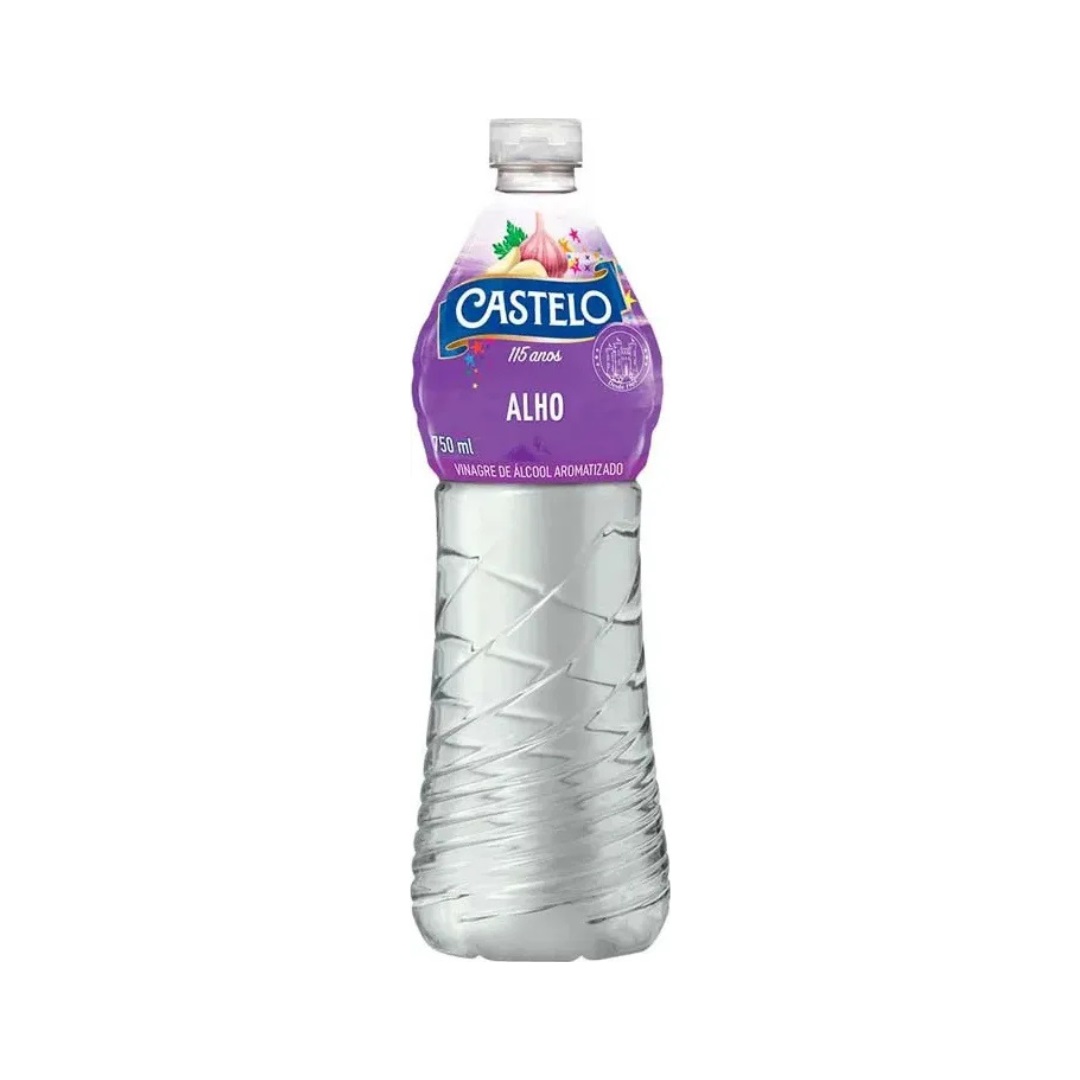 VINAGRE CASTELO ALC AROMA ALHO 750ML