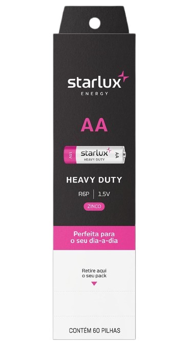 PILHA COMUM AA 15X4 STARLUX