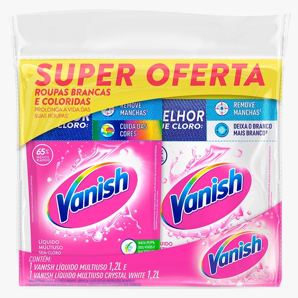 KIT TIRA MANCHA VANISH MULT + WHITE 1,2L