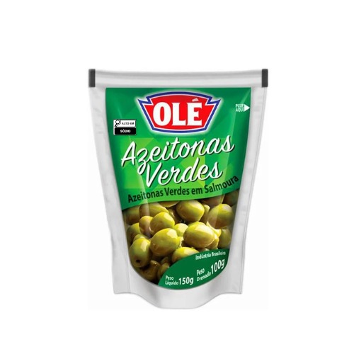 AZEITONA VERDE SACHE 100G OLÉ