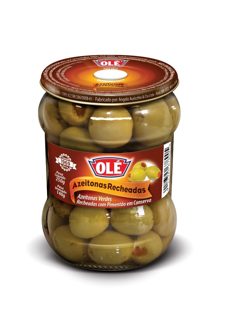 AZEITONA VERDE RECH VIDRO 140G OLÉ