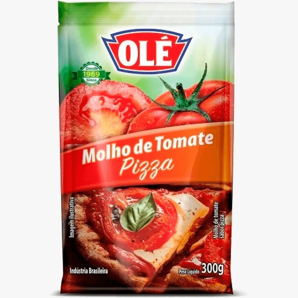 MOLHO TOMATE PIZZA SACHE 300G OLÉ
