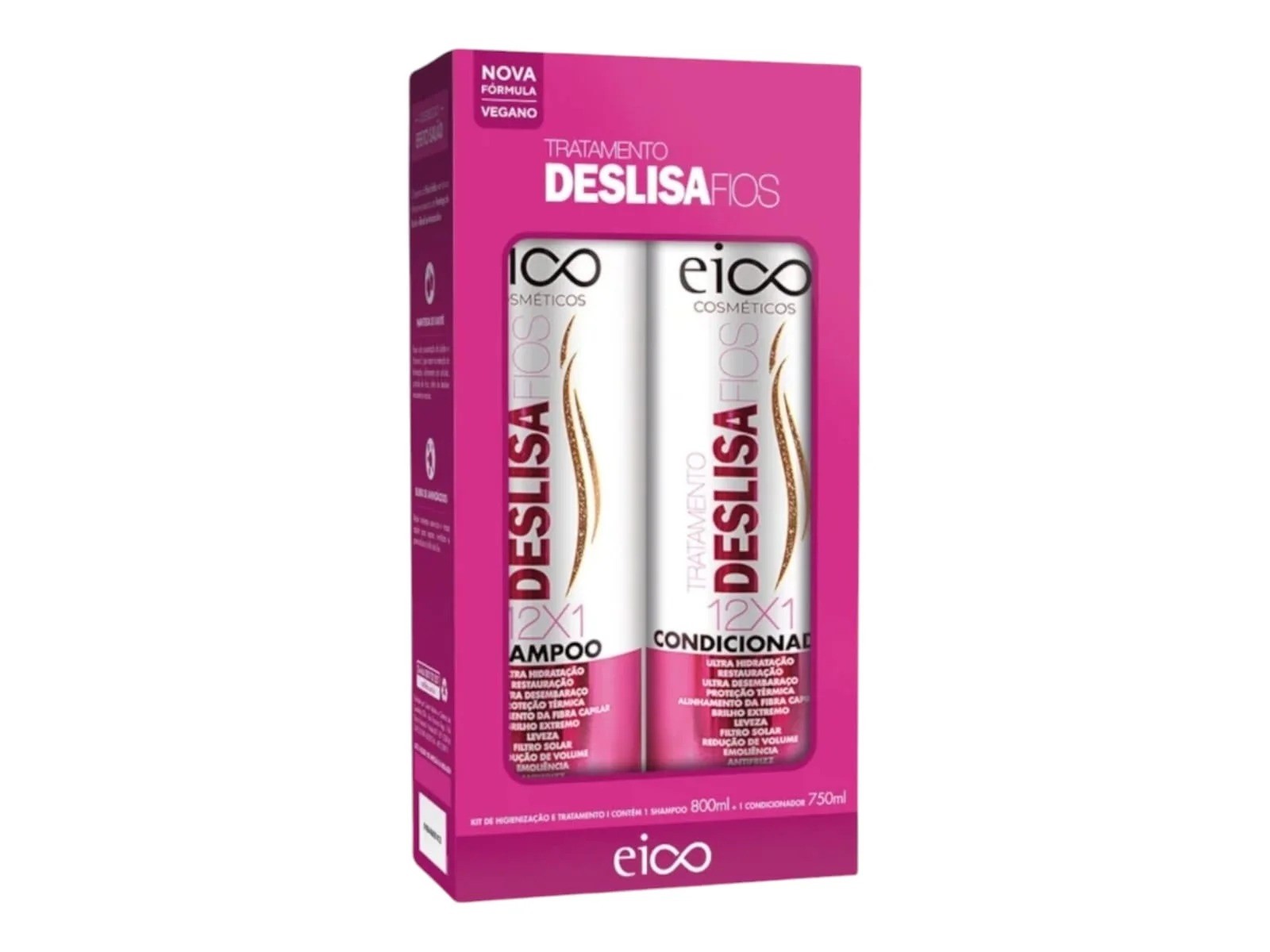 KIT SH+COND EICO 800+750ML DESLISA FIOS