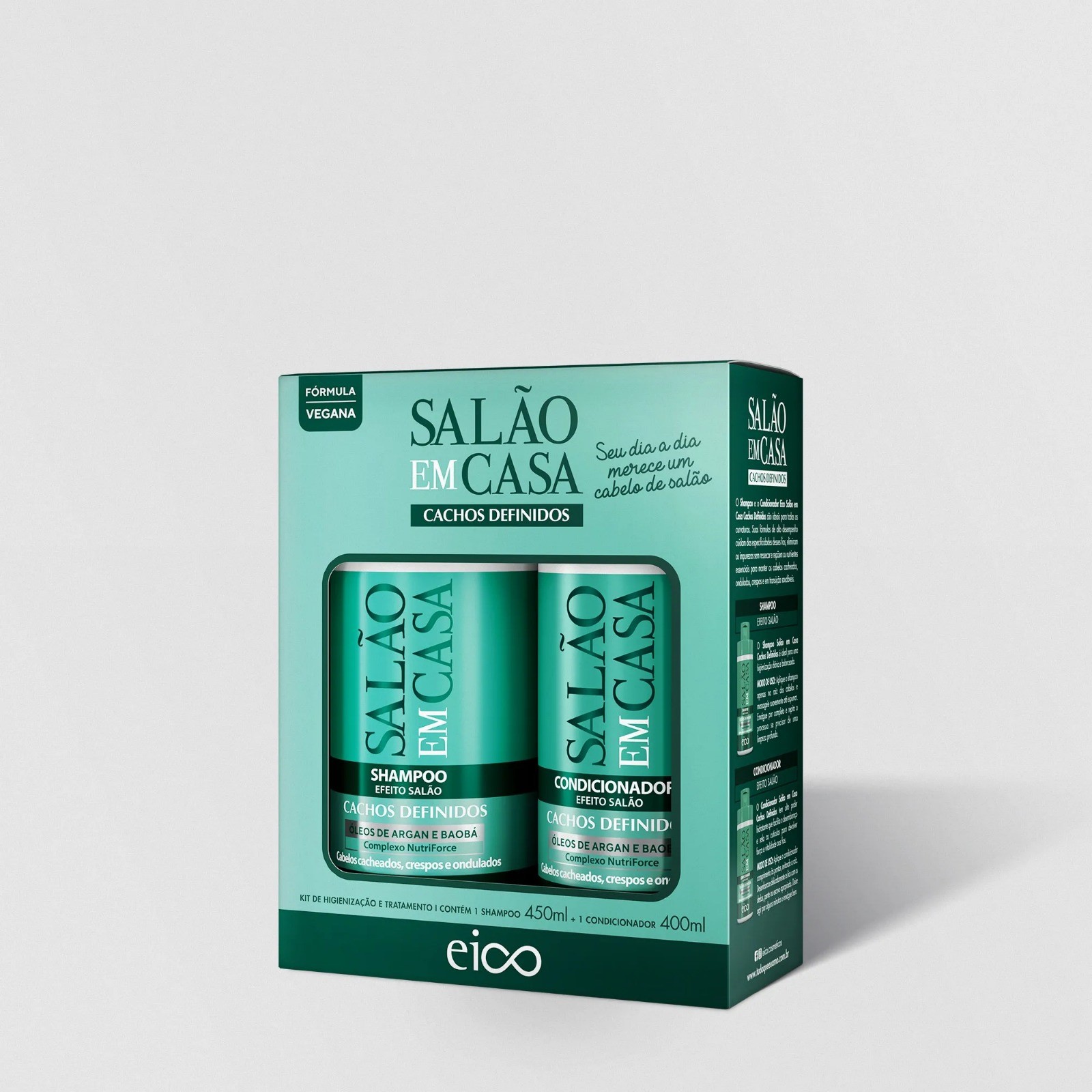 KIT SH+COND EICO SALAO 450+400ML CACHOS
