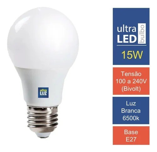 LAMPADA ULTRALUZ LED 15W 6500K