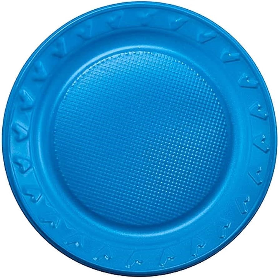PRATO DESCARTAVEL AZUL 15 CM C/10