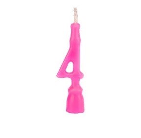 VELA ANIVERSARIO ROSA N°4 C/1 UN