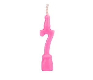 VELA ANIVERSARIO ROSA N°7 C/1 UN