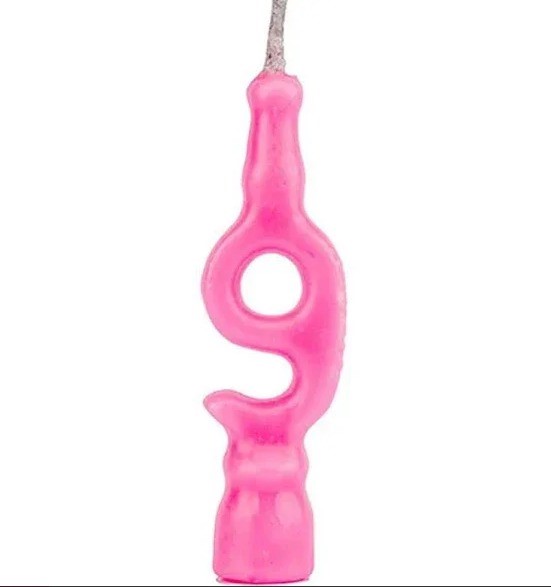 VELA ANIVERSARIO ROSA N°9 C/1 UN