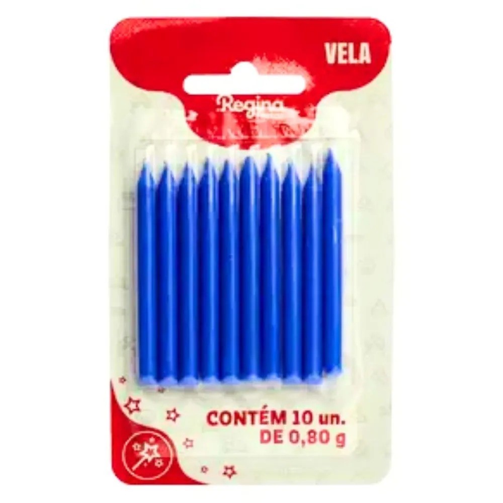 VELA PALITO AZUL 10 UN