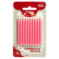 VELA PALITO ROSA 10 UN