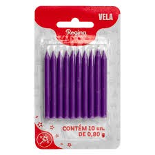 VELA PALITO ROXA 10 UN