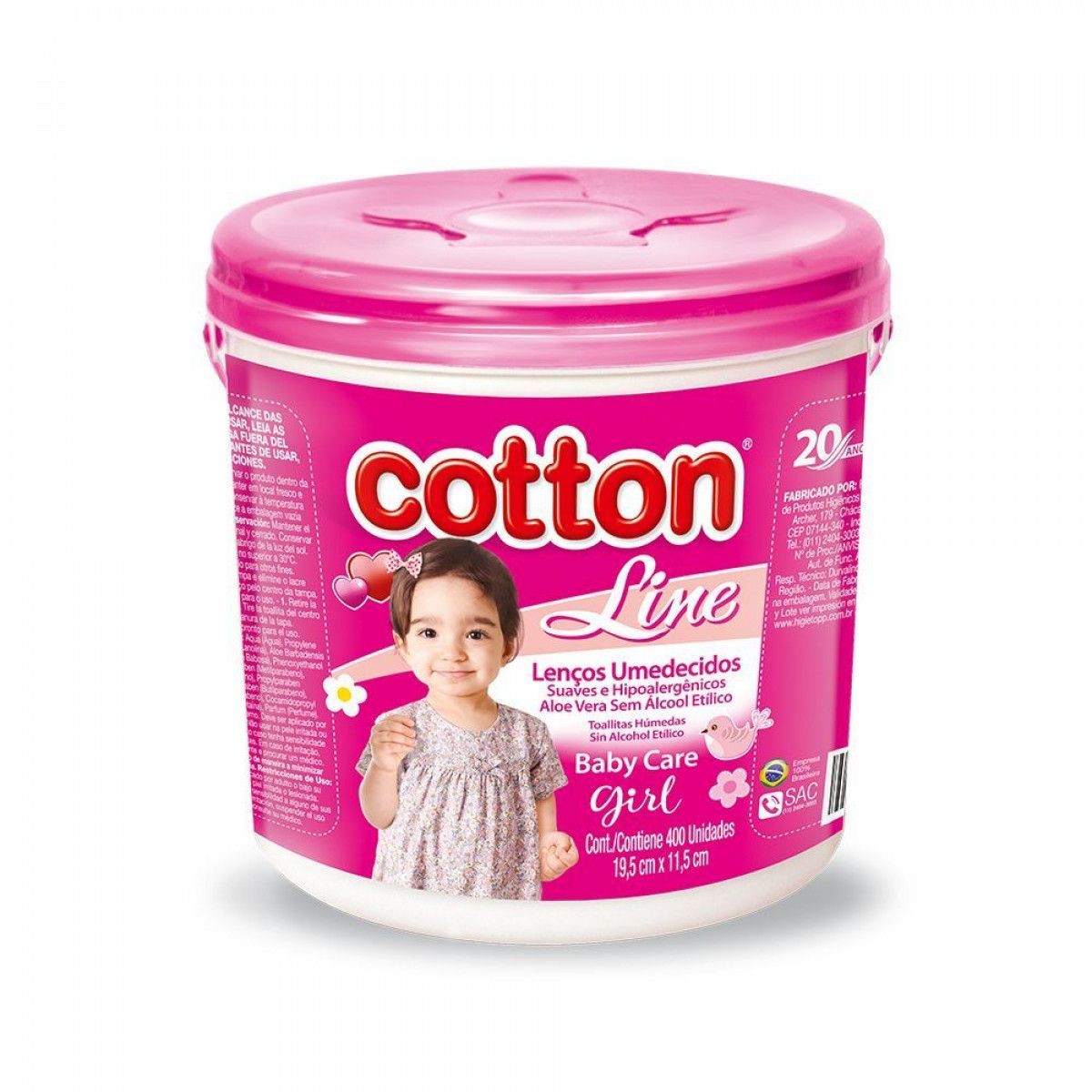 CO LENCOS UMED BALDE ROSA COTTON 400UN