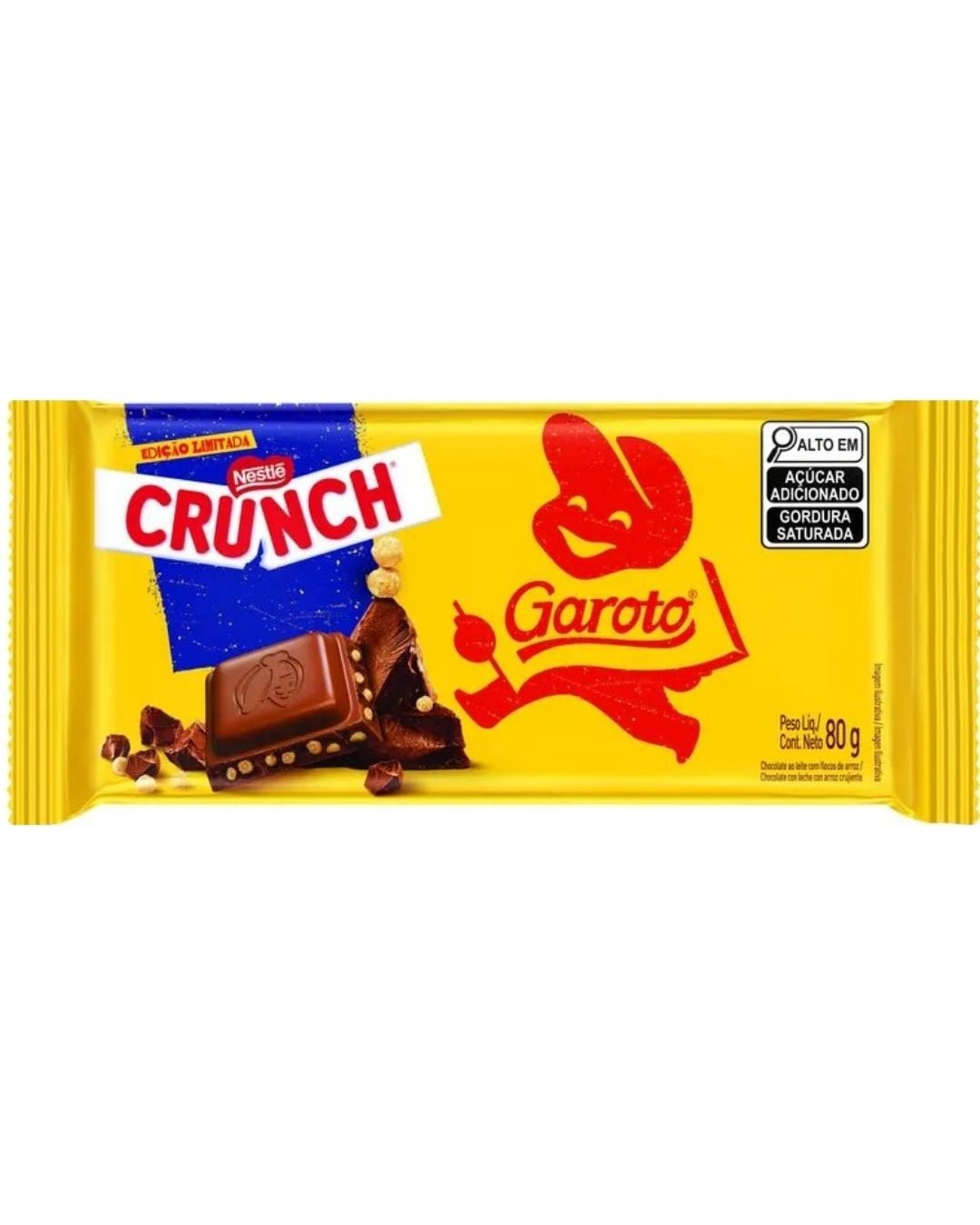 CHOCOLATE GAROTO BARRA CRUNCH 80G