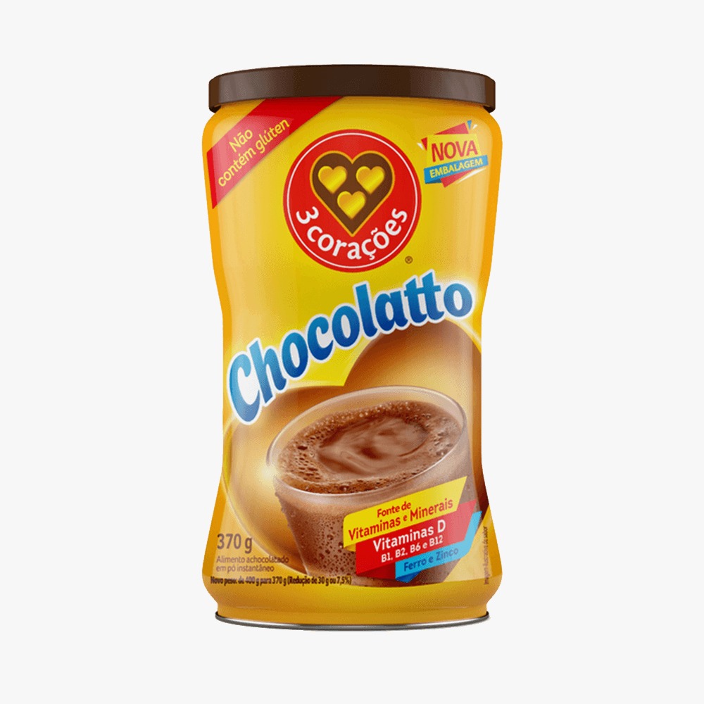 ACHOCOLATADO PO 3 CORACOES LATA 370G