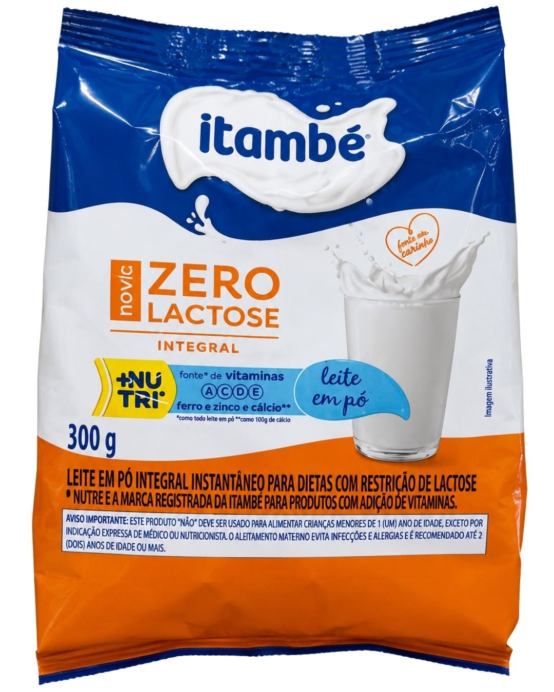 LEITE EM PO ITAMBE POUCH 300G ZERO LAC