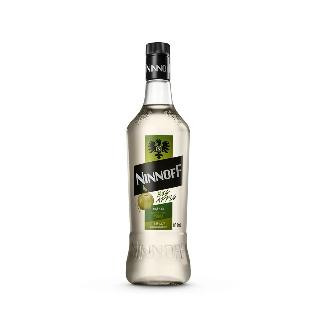 VODKA NINNOFF BIG APPLE MACA VERD 900 ML