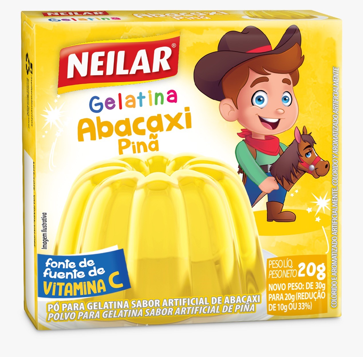 GELATINA NEILAR ABACAXI 20G