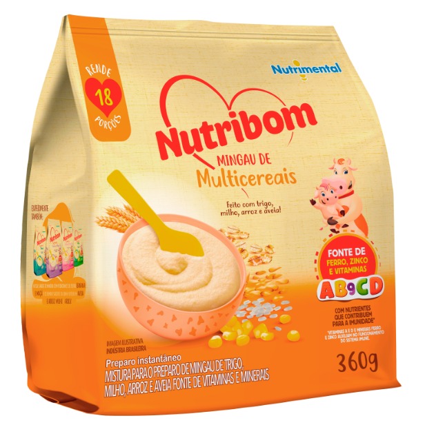 MINGAU NUTRIBOM SACHE MULTICEREAIS 360G