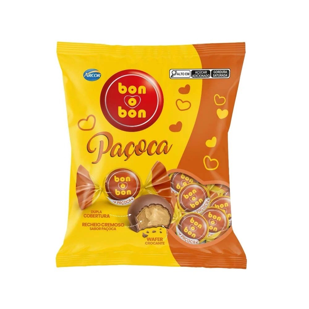 WAFER BOMBOM BON O BON PAÇOCA 50X15G