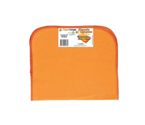 FLANELA LARANJA TERRIMAR 38CMX58CM 12UN