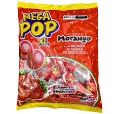 PIRULITO MEGA POP MORANGO 24X23G
