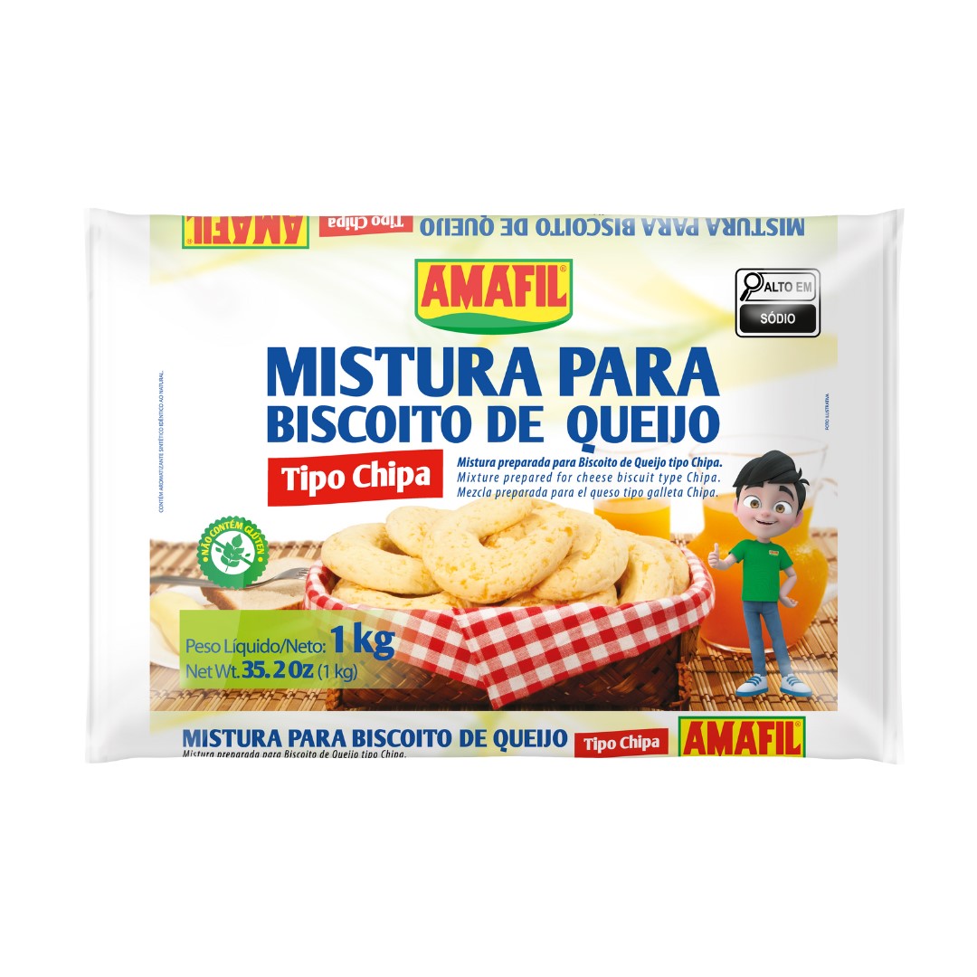 MIST DE BISC. QUEIJO CHIPA AMAFIL 1 KG