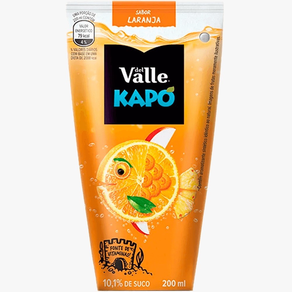SUCO DEL VALLE KAPO 200 ML TP LARANJA