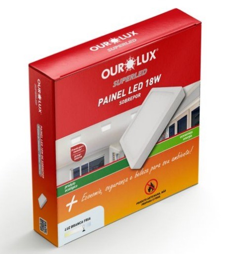 PAINEL LED ECO QUAD SOB OUROLUX 18W 6,5K