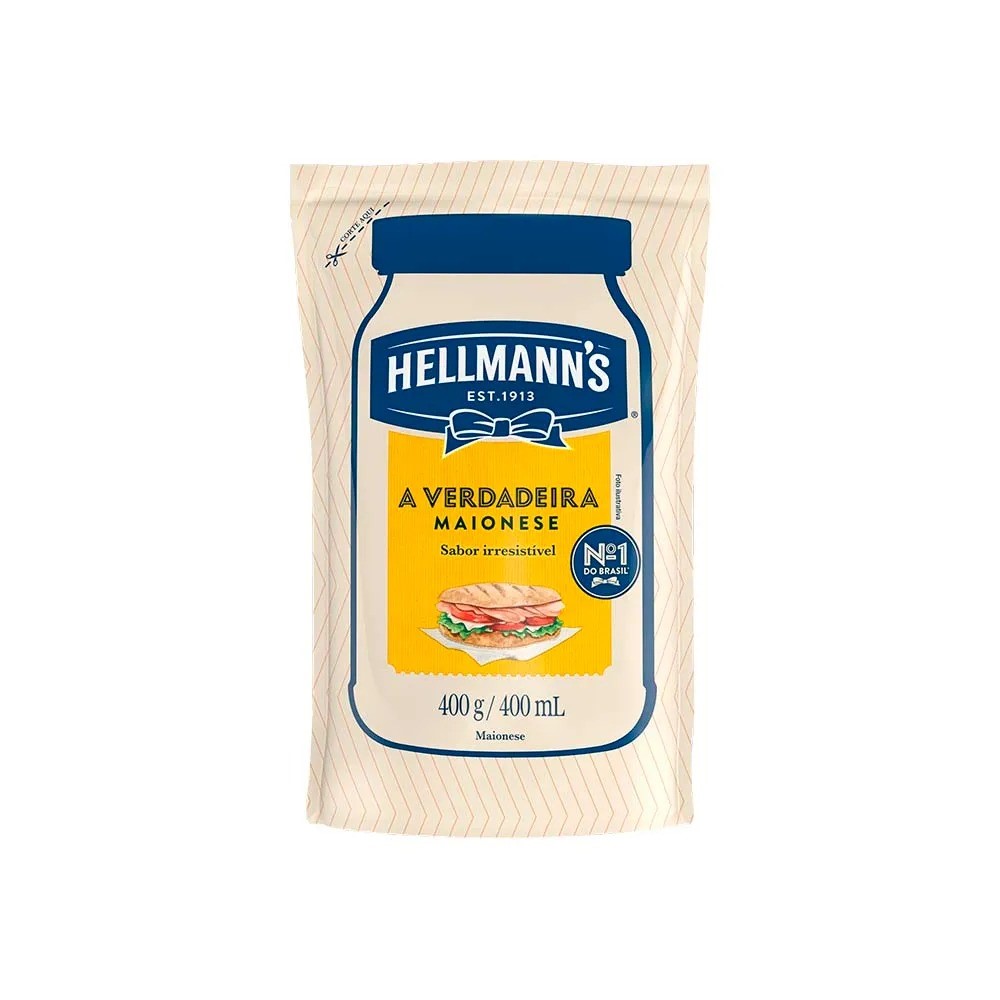 MAIONESE HELLMANNS SACHET 400G TRAD.