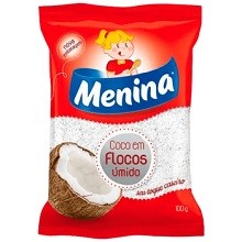 FLOCOS DE COCO MENINA UMIDO ADOCADO 100G