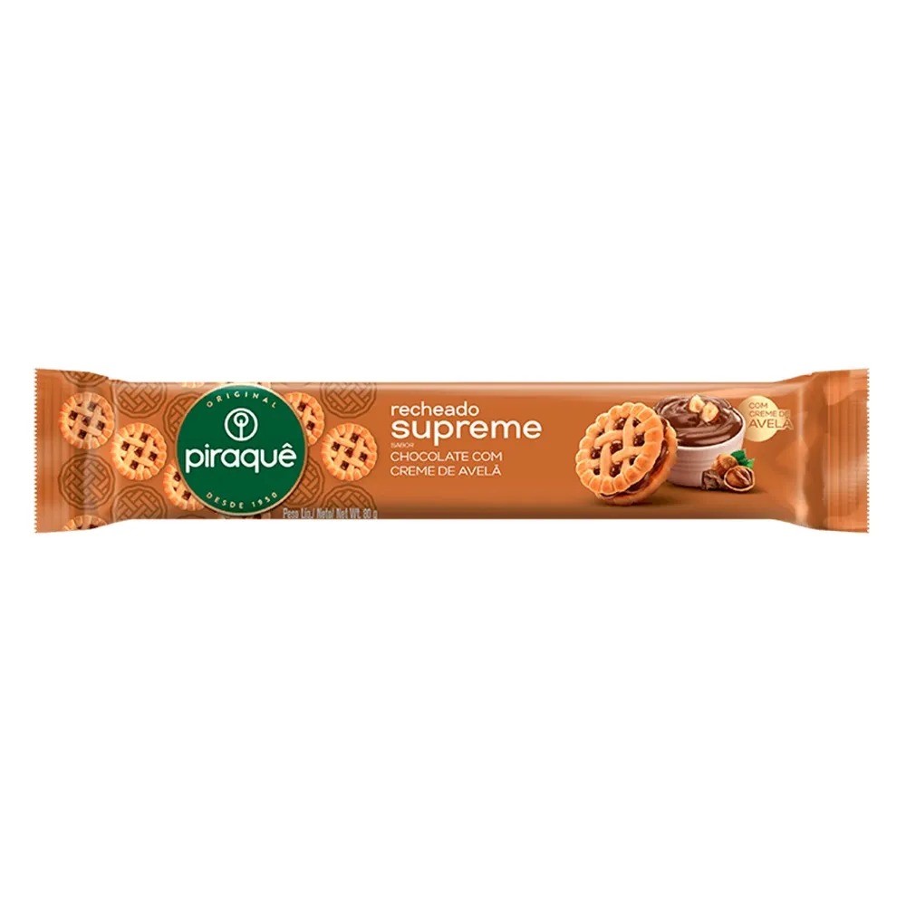 BISCOITO PIRAQUE SUPREME CREME AVELA 80G