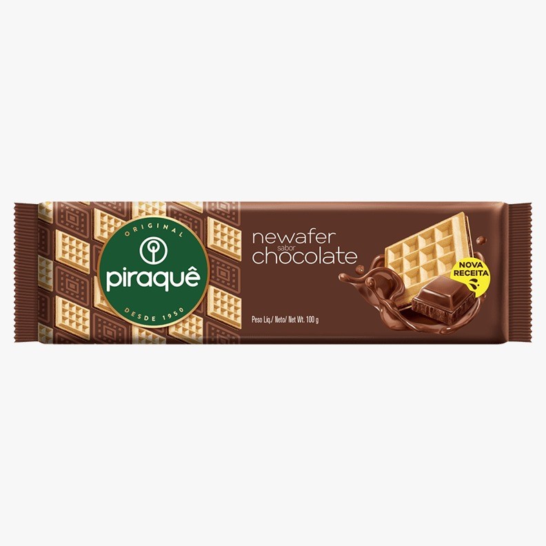 BISCOITO PIRAQUE NEW WAFER 100G CHOCO