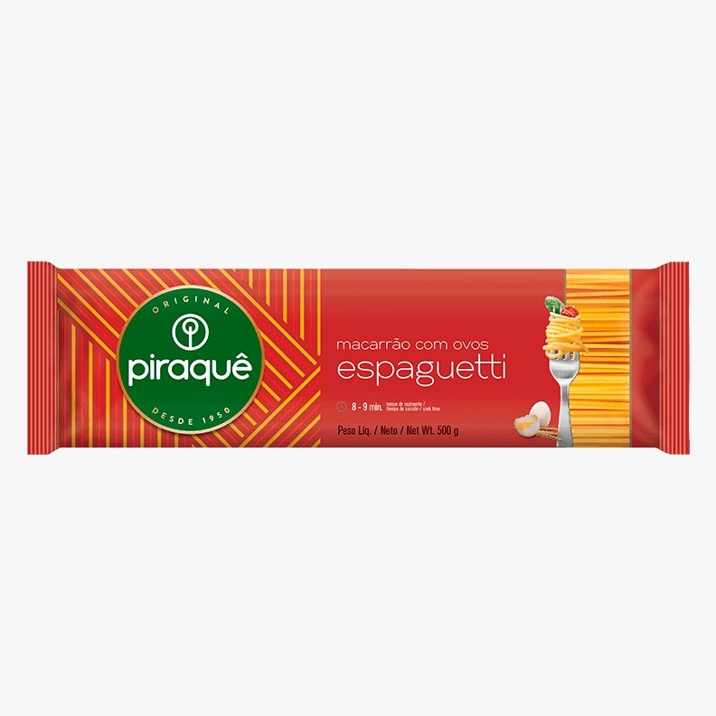 MACARRAO PIRAQUE ESPAGUETE OVOS 500G