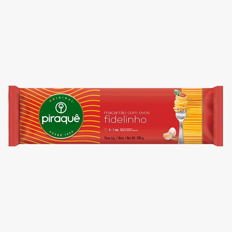 MACARRAO PIRAQUE FIDELINHO OVOS 500G