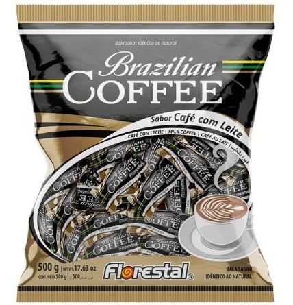 BALA BRAZILIAN COFFE CAFE COM LEITE 500G